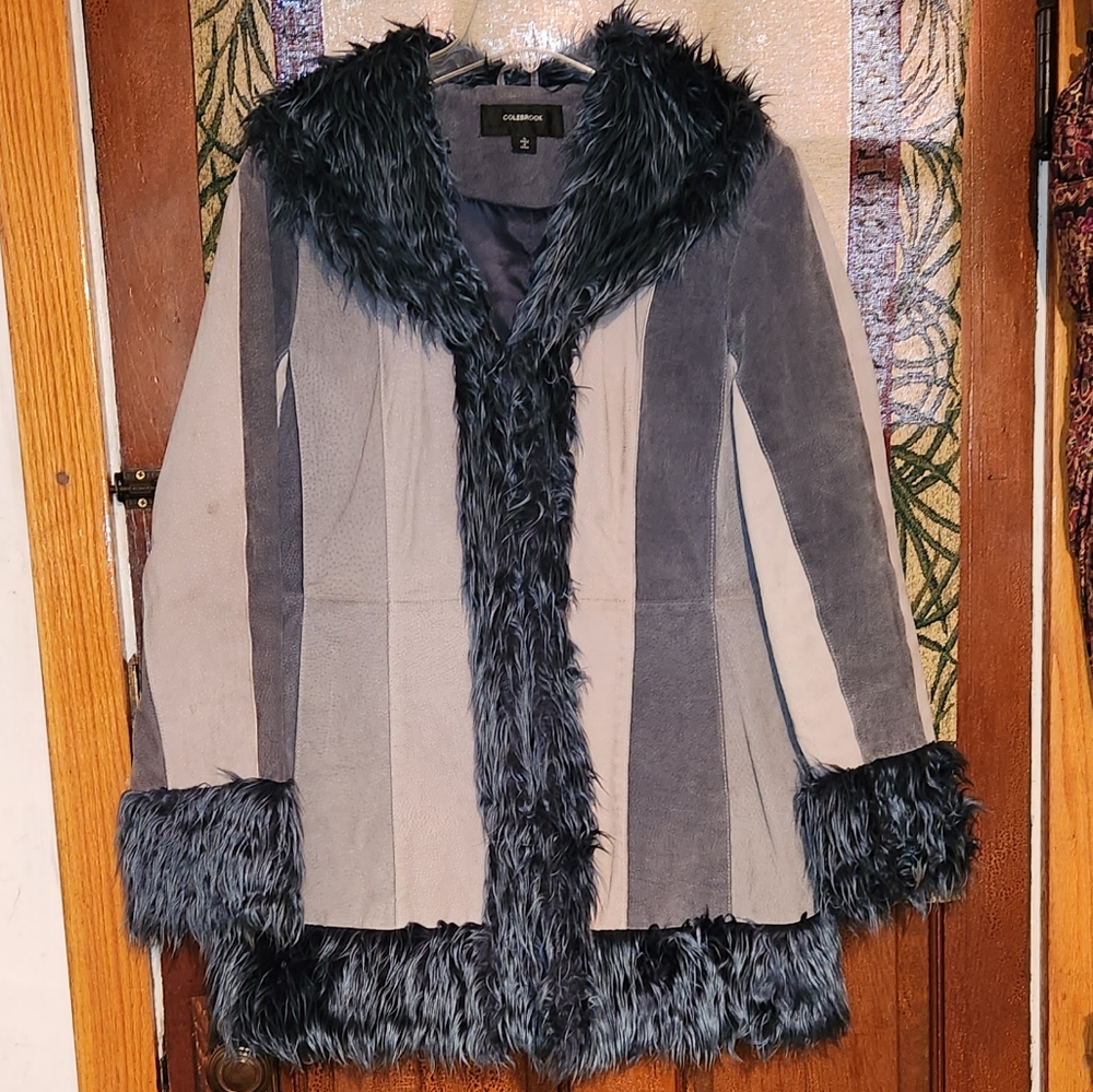 Vintage Leather Coat, Size XL